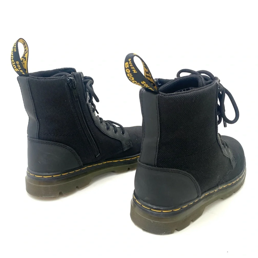Dr. Martens Big Kid Black Nylon Mesh Combs Jungle Zip Boot